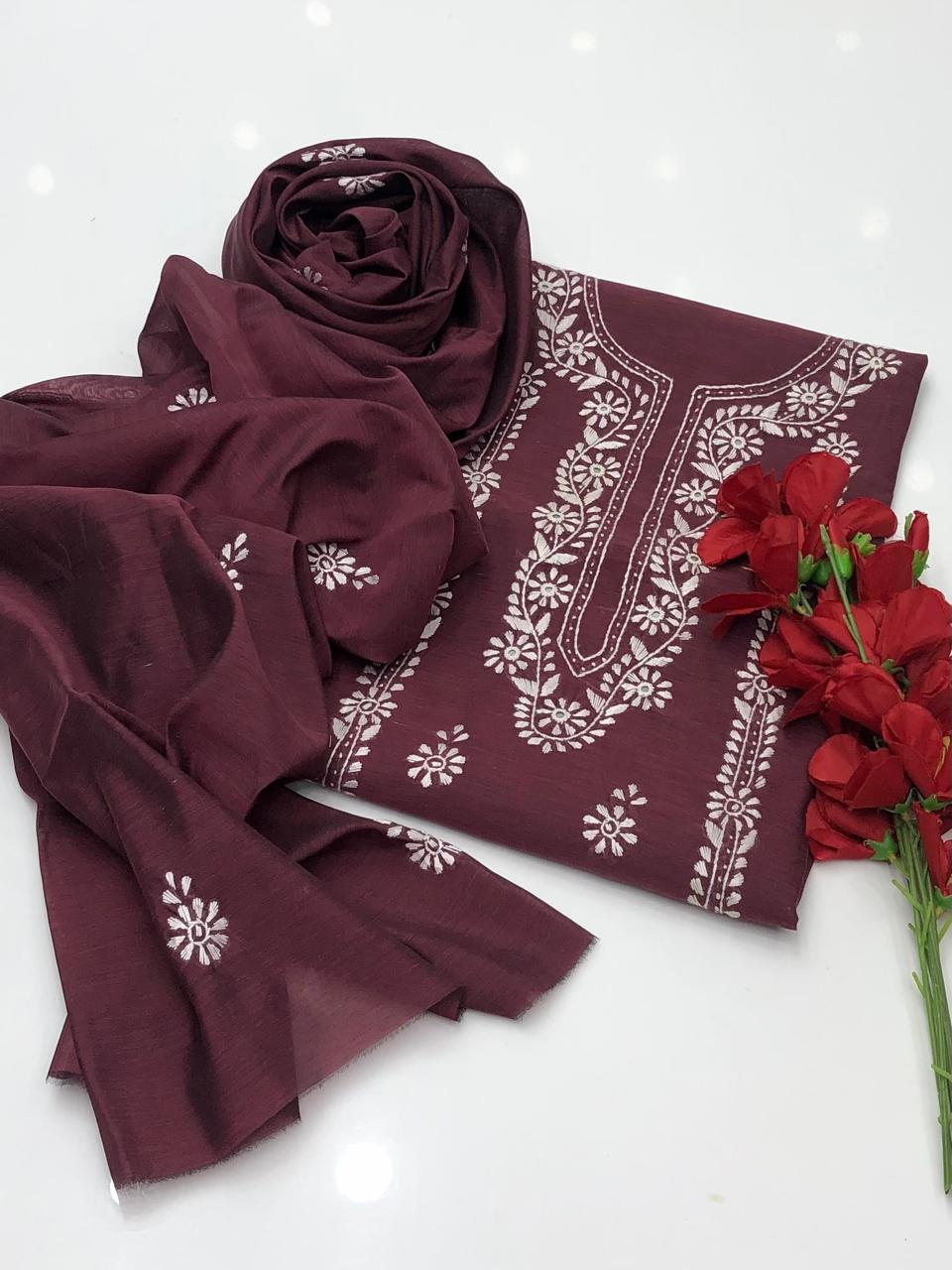 Cotton embroidery suits (5)